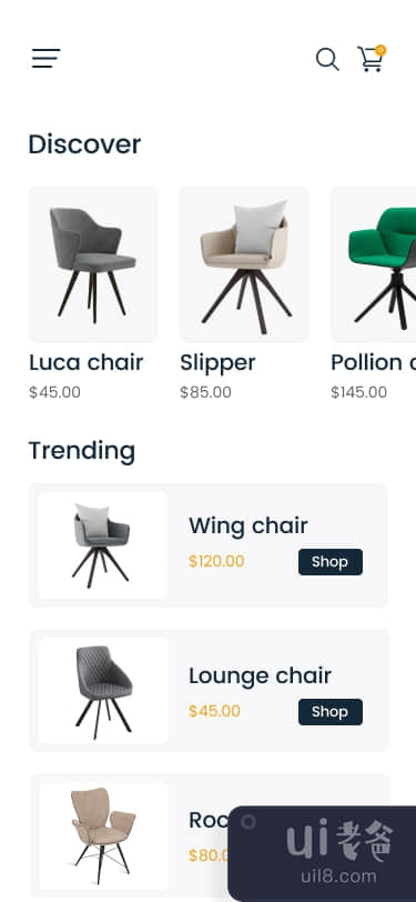 家具店电子商务应用程序(Furniture Shop E-Commerce App)插图3