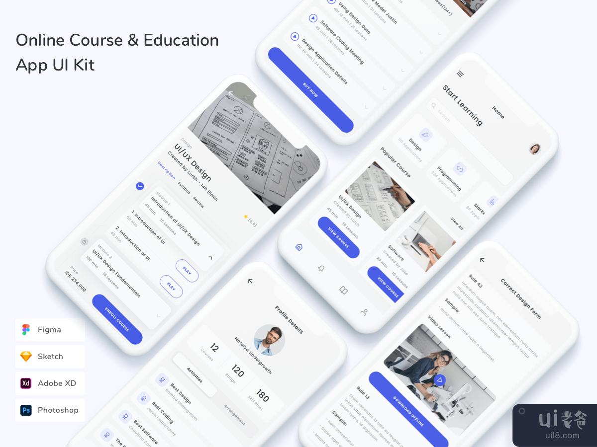 Online Course & Education App UI Kit