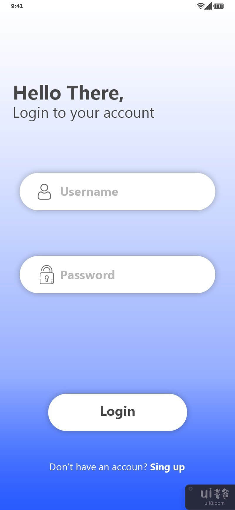 登录应用界面(login App UI)插图