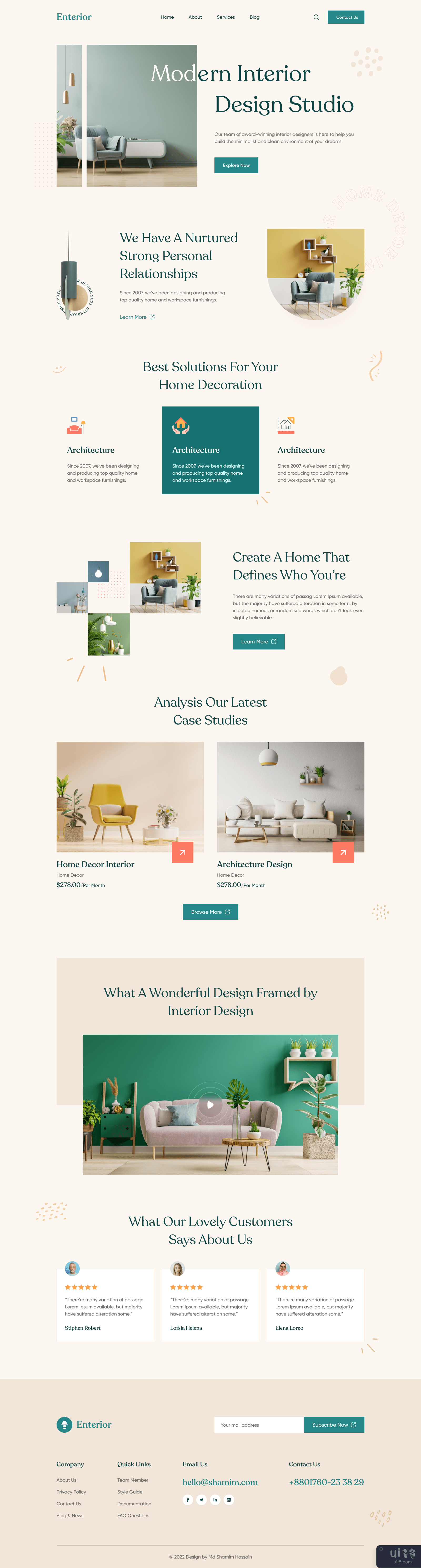 室内设计 网站设计(Interior Design Website Design)插图