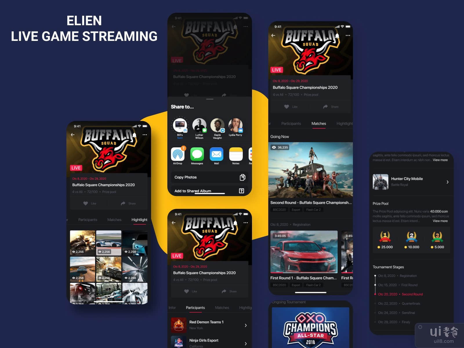 Elien- Live Game Streaming Ui Kit#8