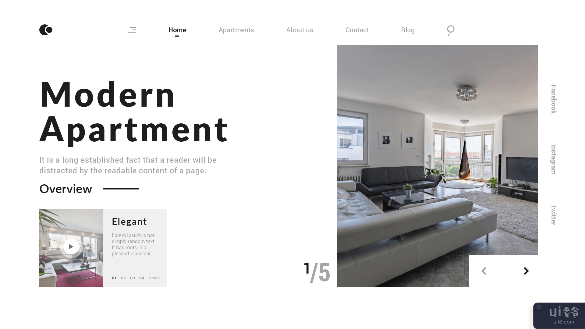 公寓登陆页面(Apartment landing page)插图