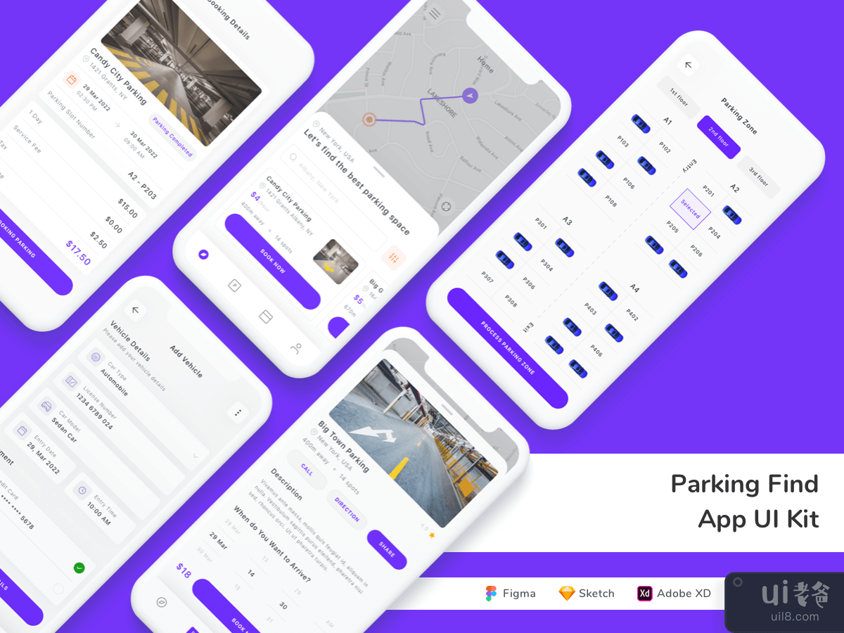 Parking Find App UI Kit