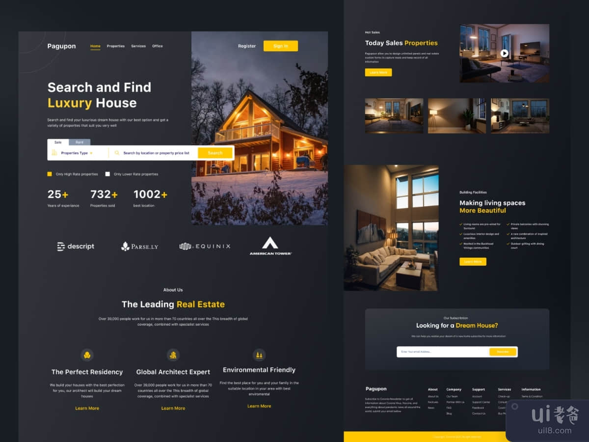 Properties Agency Landing Page