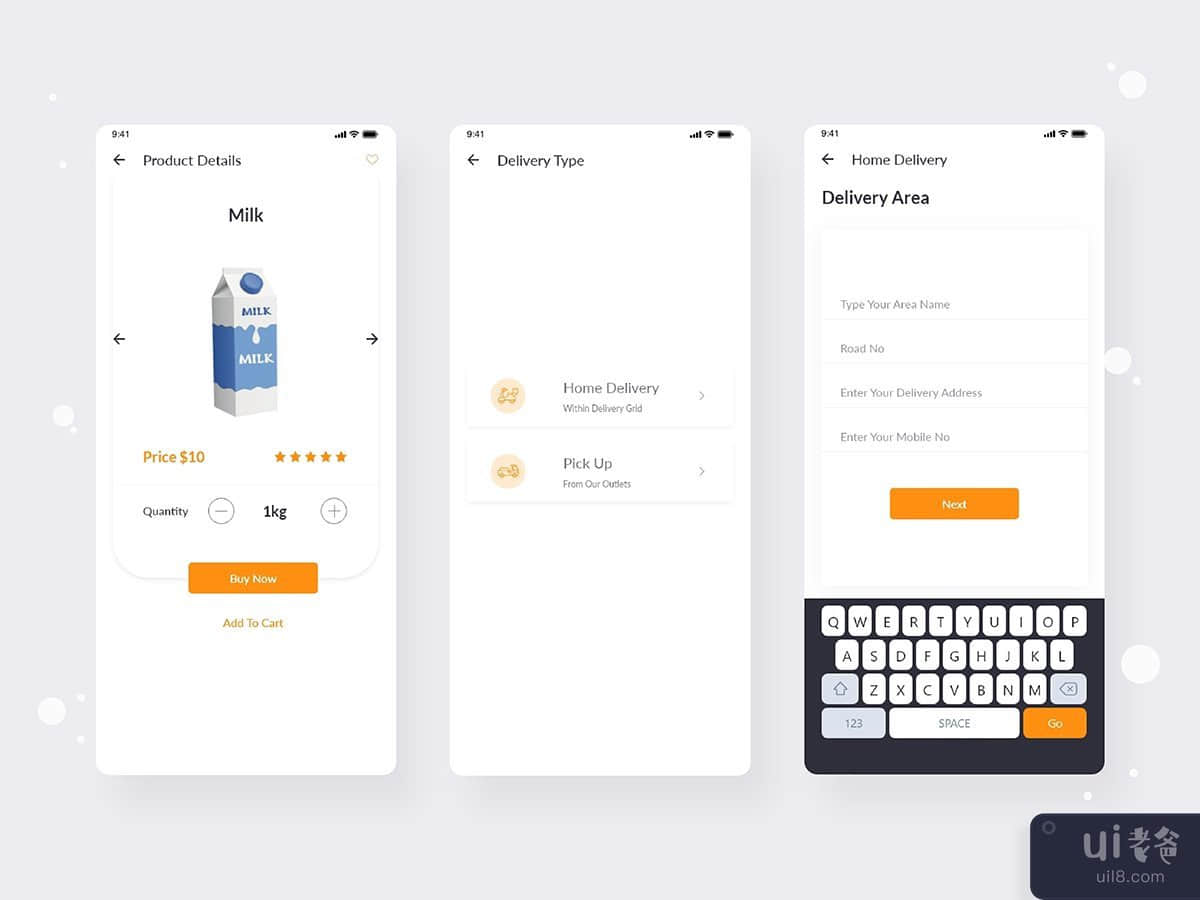 e-commerce app design