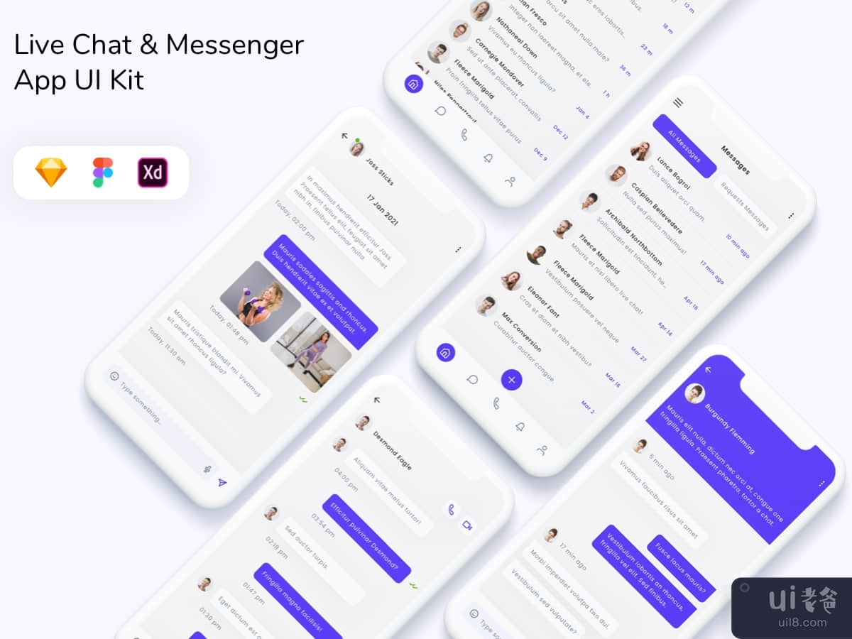 Live Chat & Messenger App UI Kit