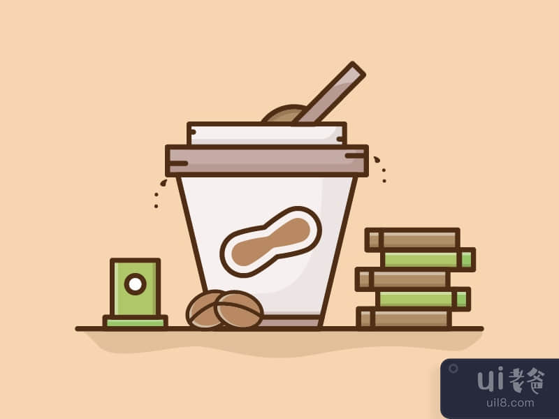 Coffee Time Icon Illustration