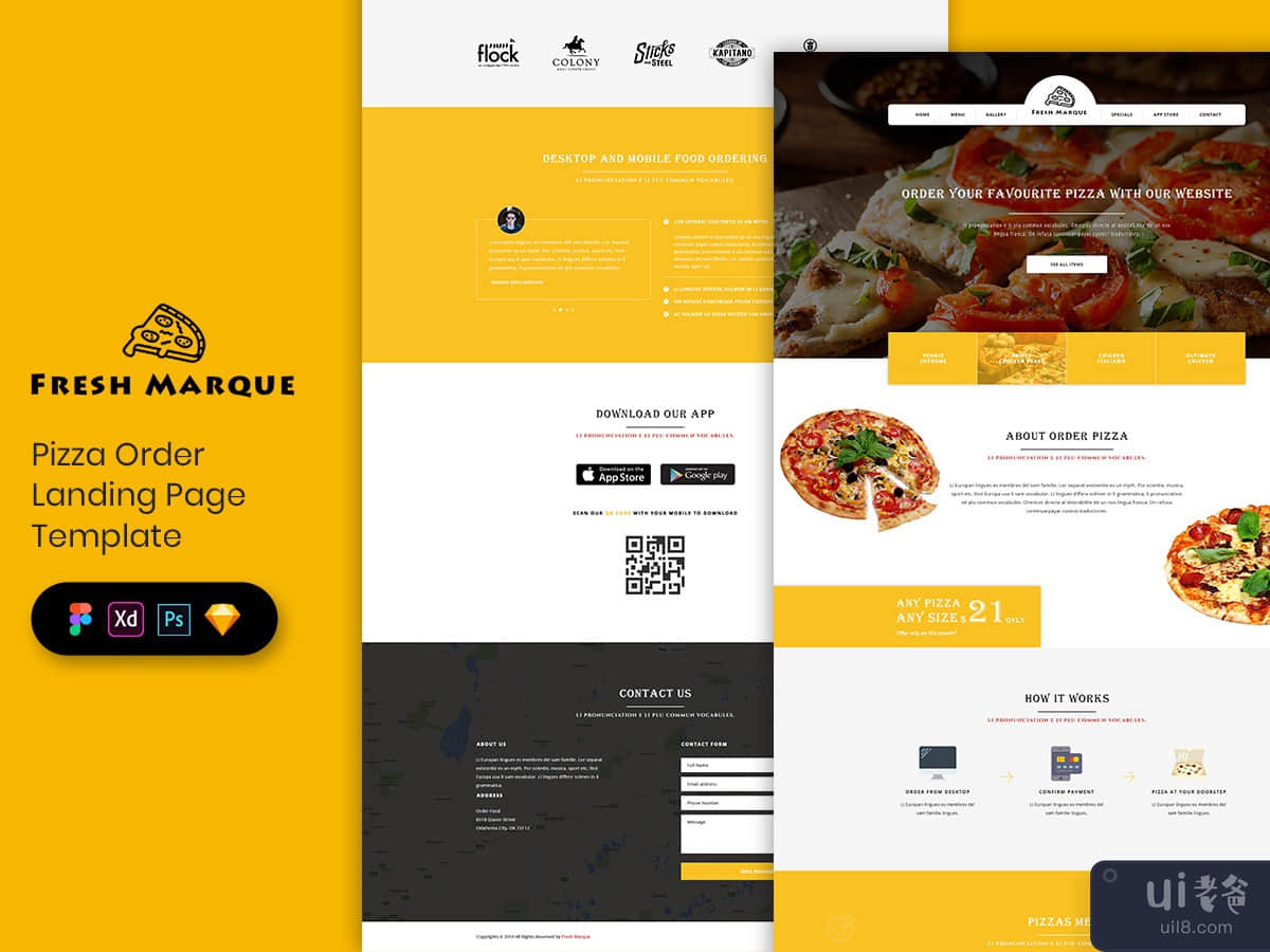 Pizza Landing Page Template