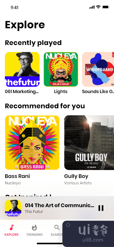 音乐应用 UI 套件(Music App UI Kit)插图