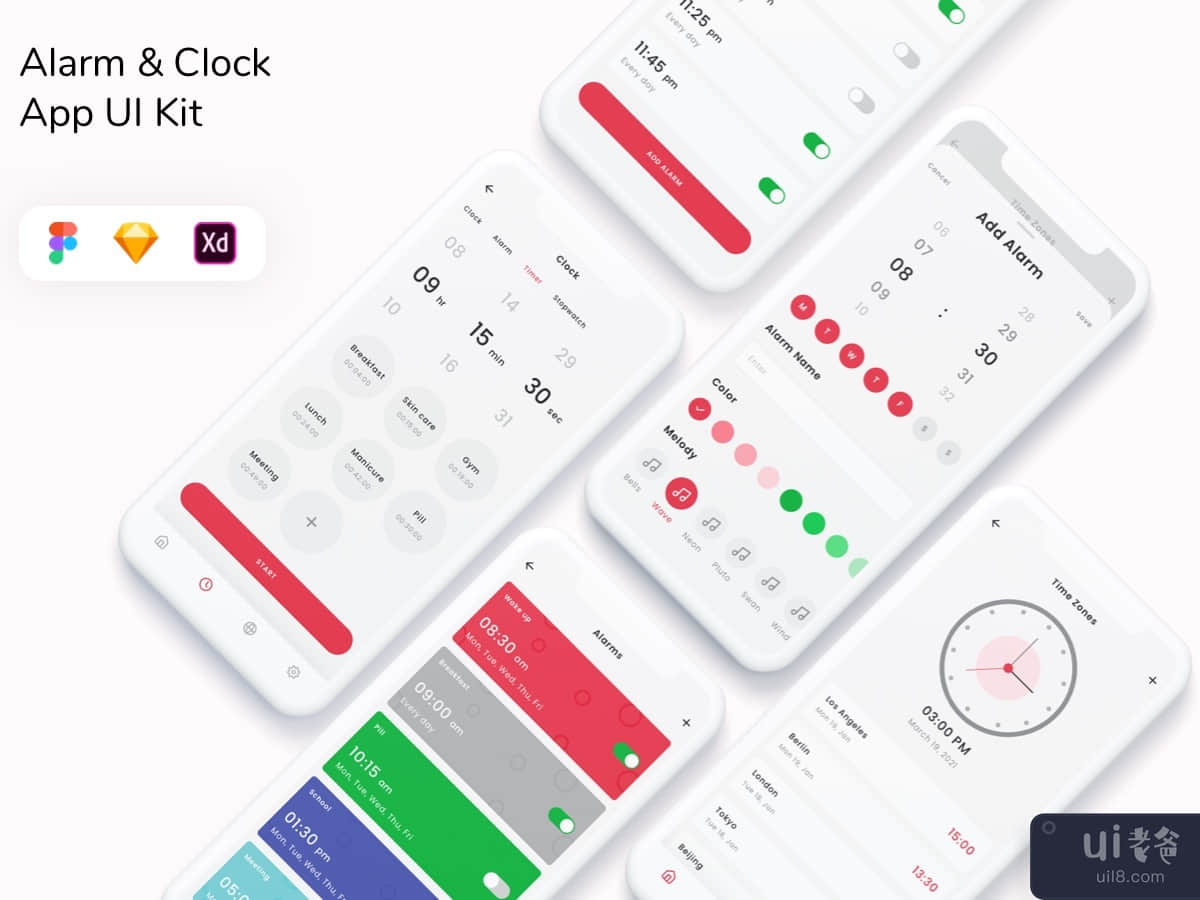 Alarm & Clock App UI Kit