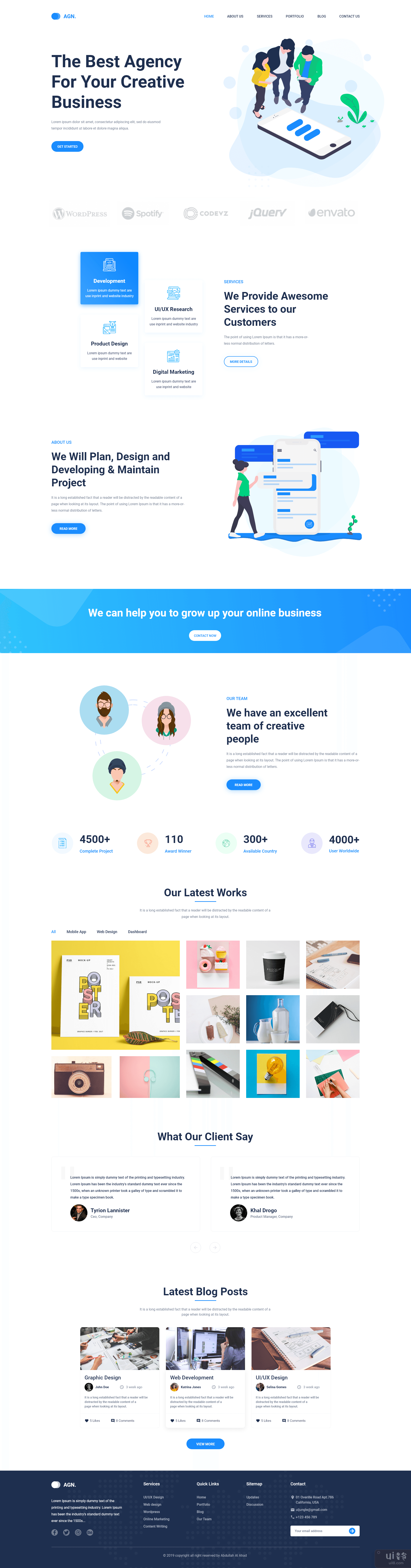 代理登陆页面(Agency Landing Page)插图1