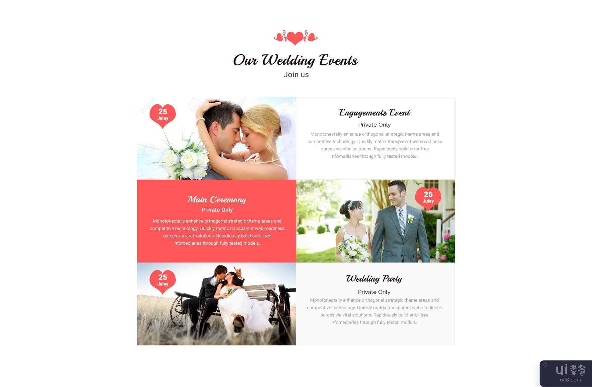 Marrid- 活动和婚礼网页模板(Marrid- Event & Wedding web Templates)插图1