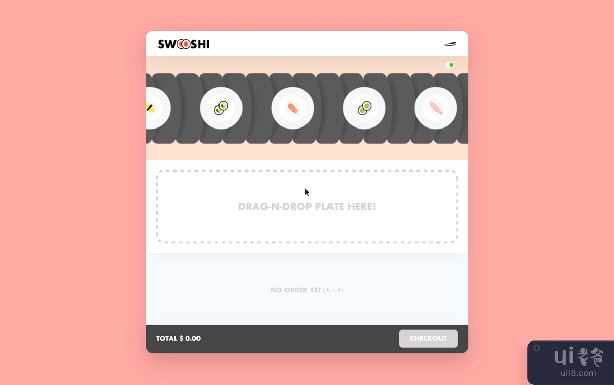 Swooshi – 一款交互式 Kaiten 寿司应用程序(Swooshi – An Interactive Kaiten Sushi App)插图