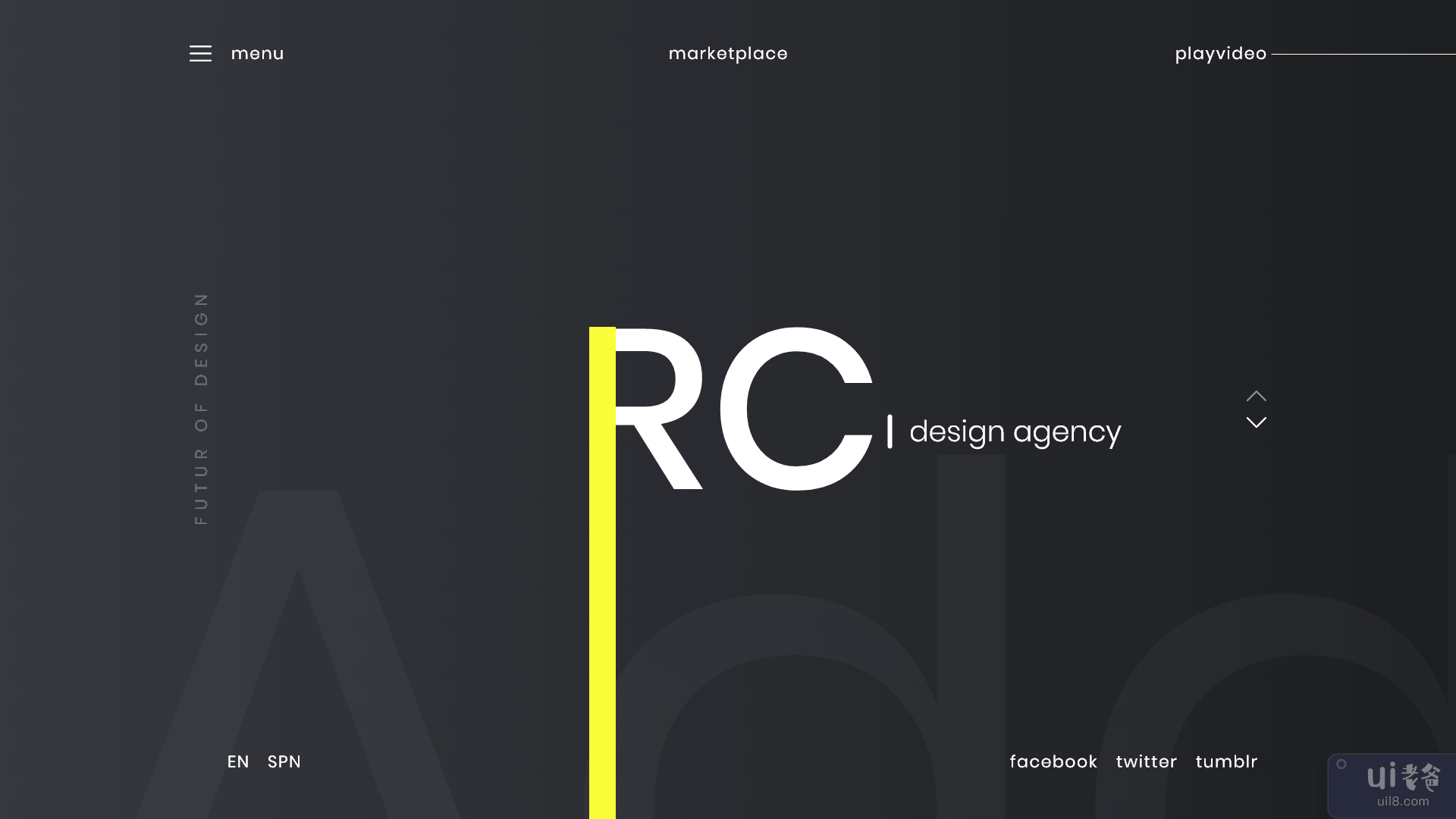 设计机构登陆页面 UI 概念(Design agency landing page UI Concept)插图