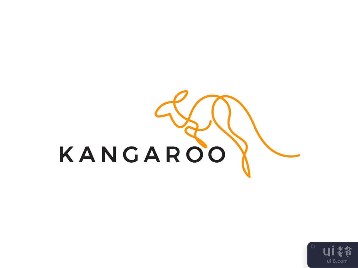 Kangaroo Monoline Logo Template