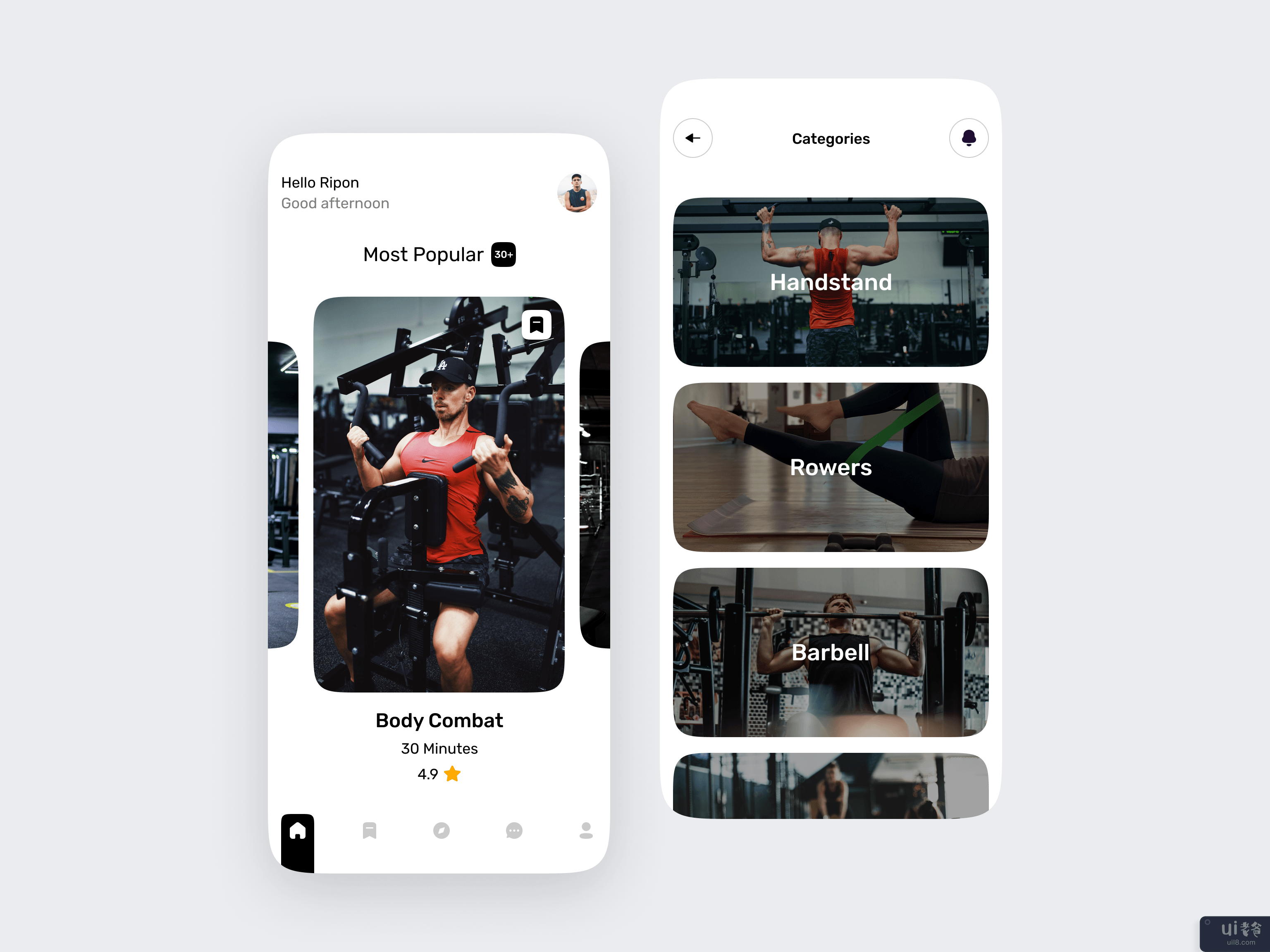 健身移动应用概念(Fitness Mobile App Concept)插图4