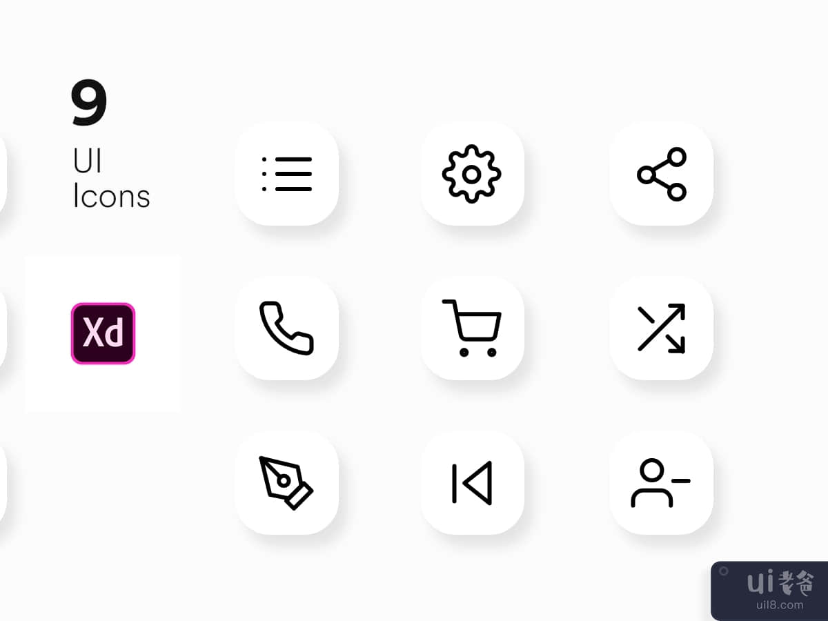 Icons UI KIT for Adobe xd