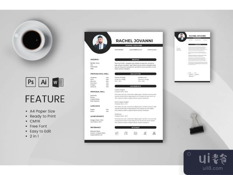 CV Resume Graphic Designer Profile 11