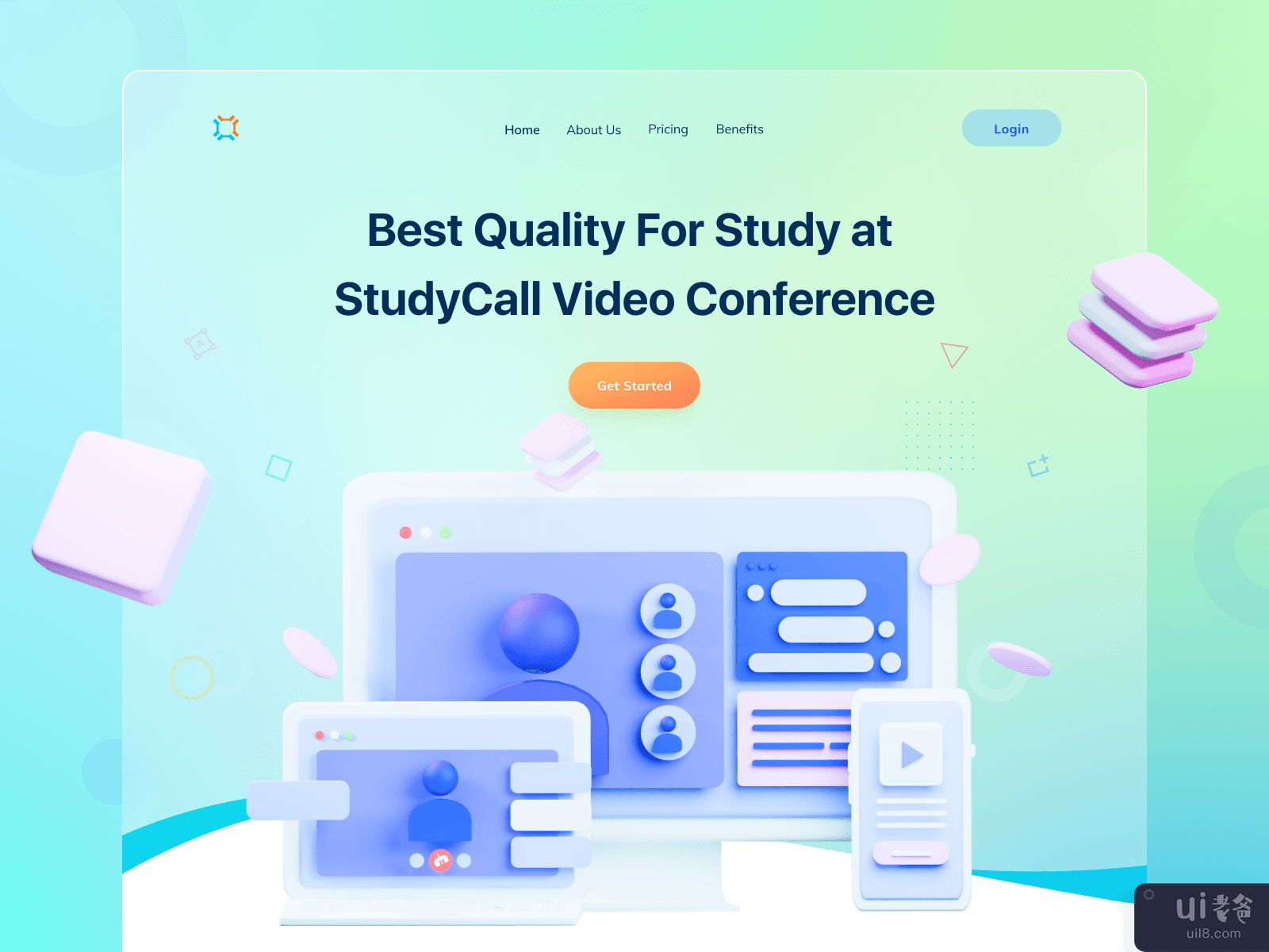 Study Call - 3D Landing Page