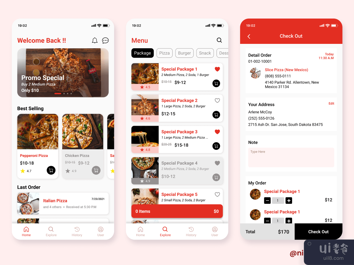 Slice Pizza - 比萨订购应用程序(Slice Pizza - Pizza Ordering App)插图1