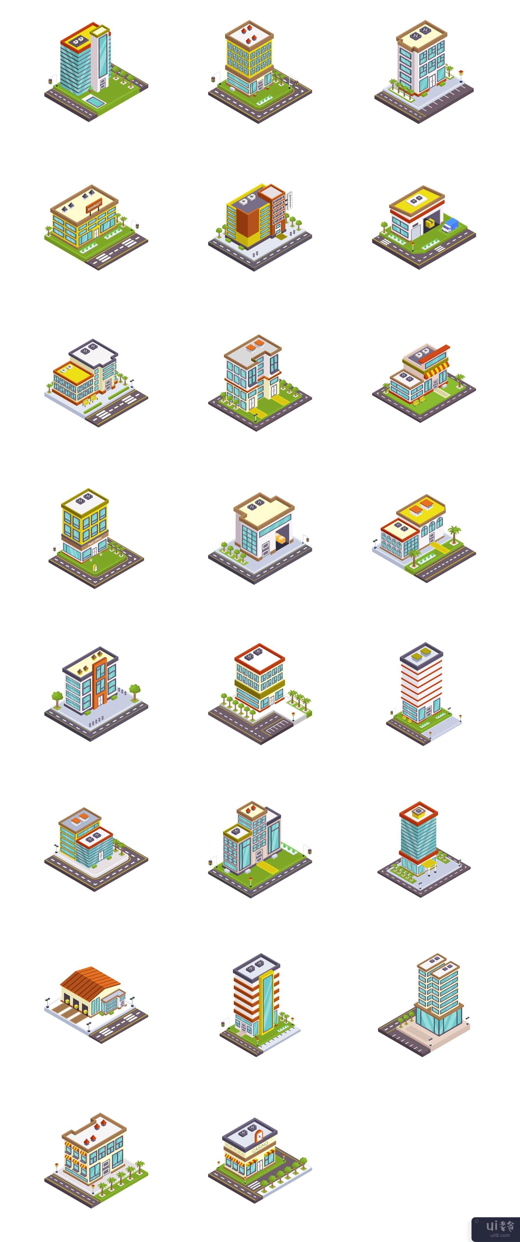 100 个建筑图标(100 Building Icons)插图5