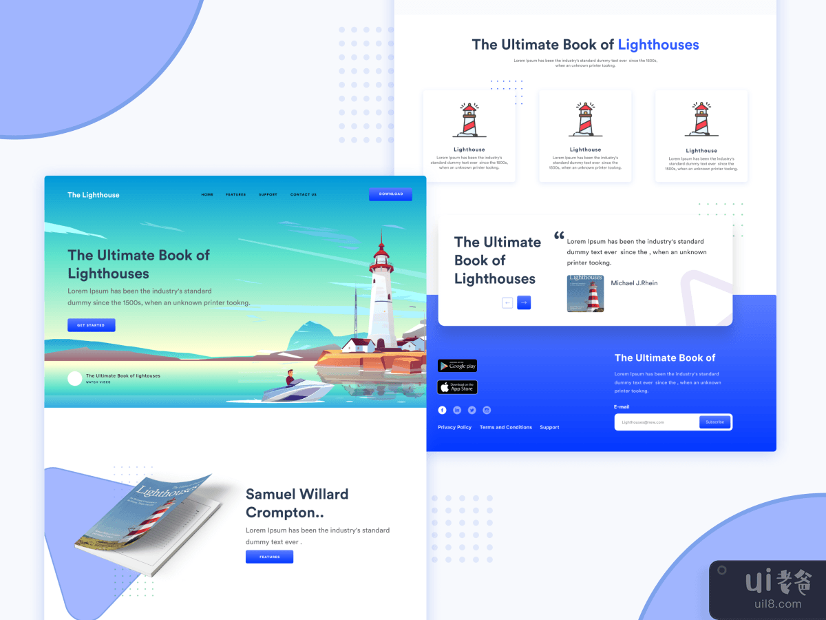 Lighthouse Book Landing Page