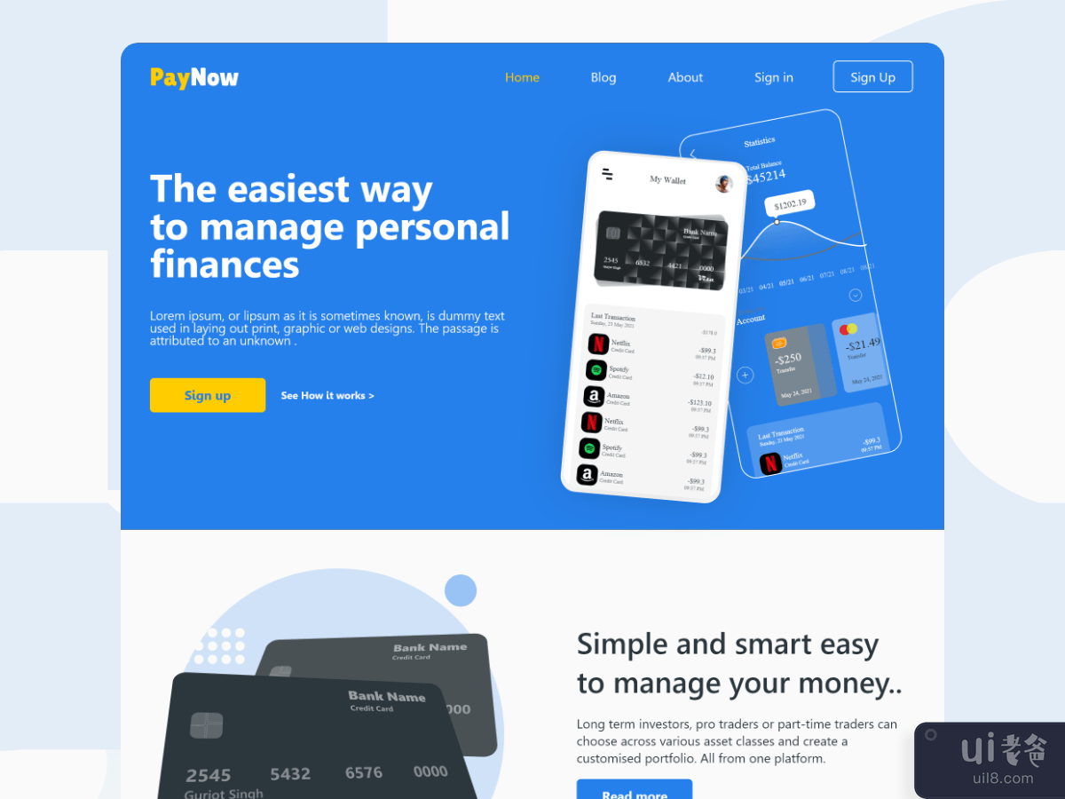 PayNow - Payment Web Landing Page Design