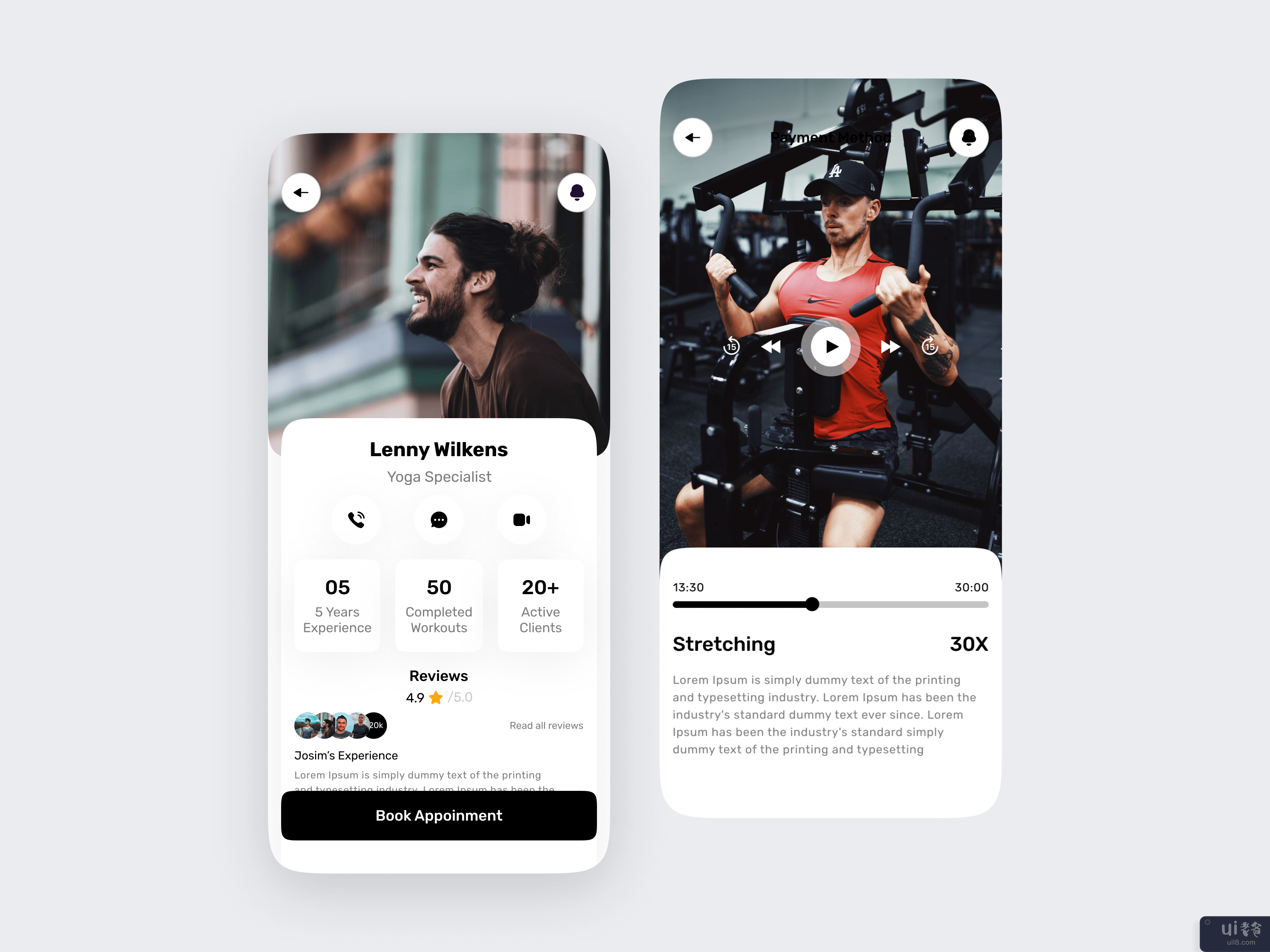 健身移动应用概念(Fitness Mobile App Concept)插图2