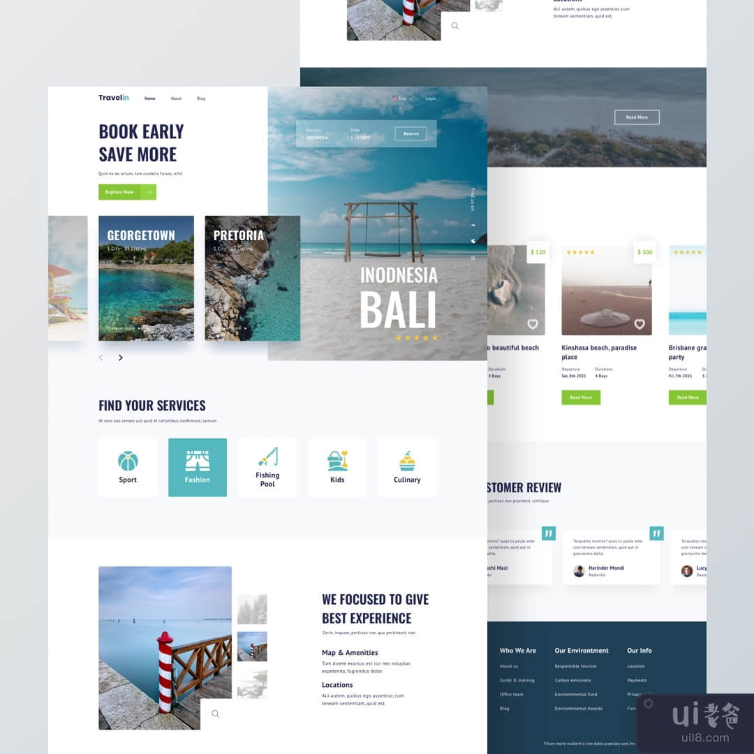 旅行社网站模板(Travel agency website template)插图