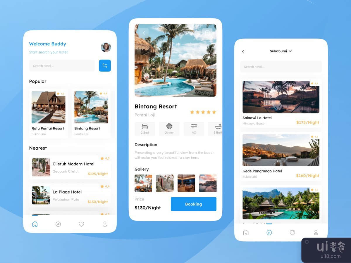酒店预订移动应用程序(Hotel Booking Mobile App)插图