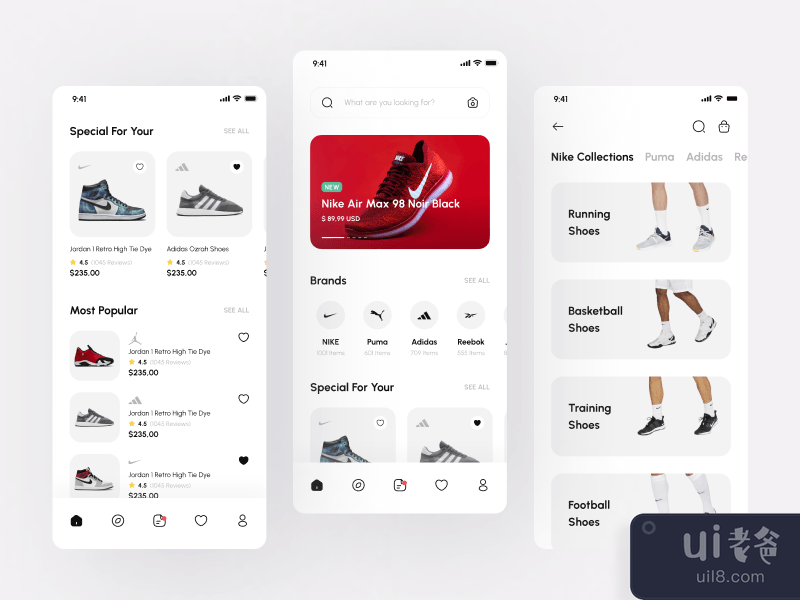 Shoesly - Brand Marketplace App (Homepage)