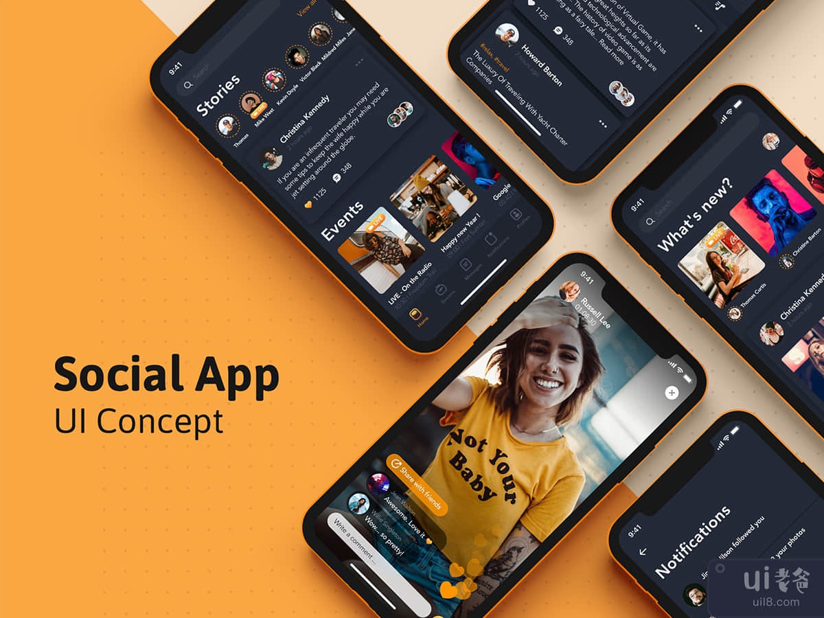 Social mobile UI concept