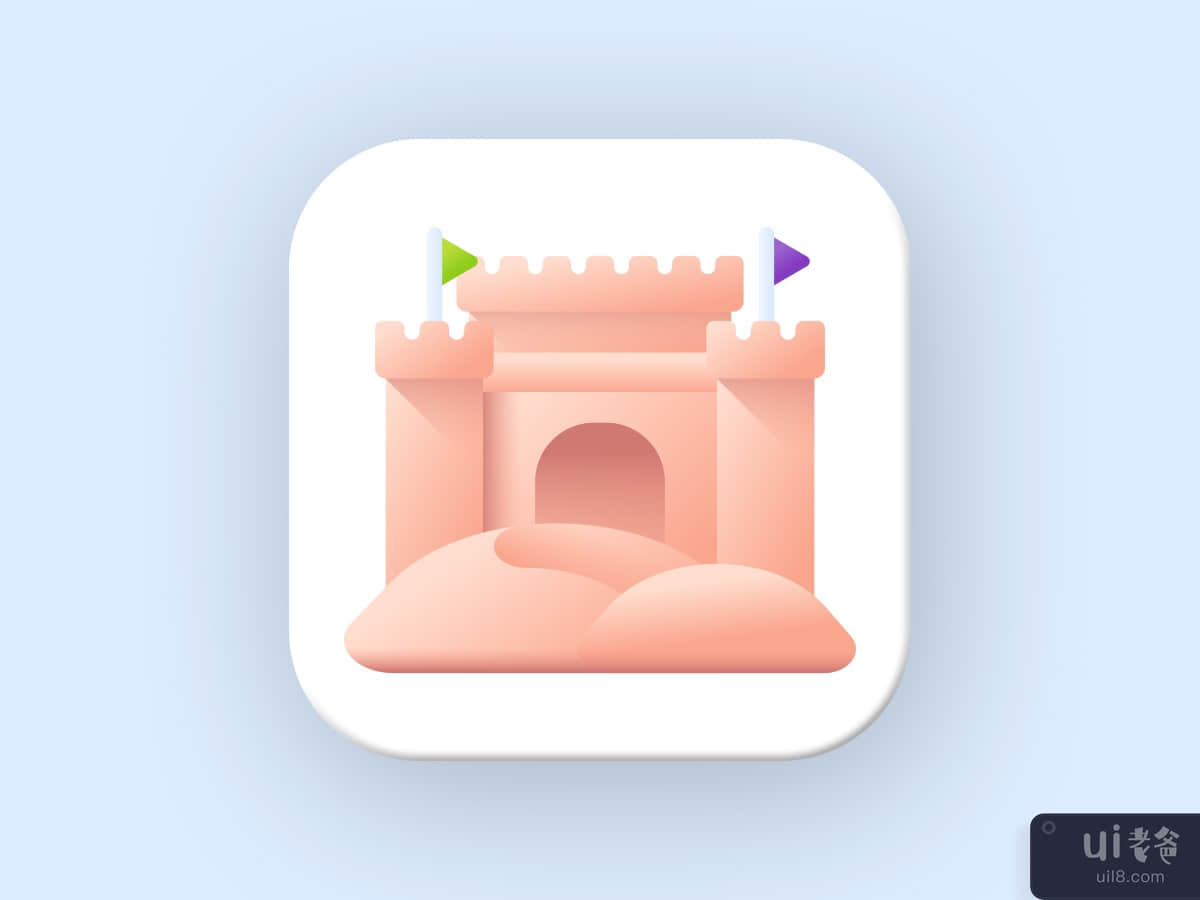 沙堡标志(Sand Castle Logo)插图