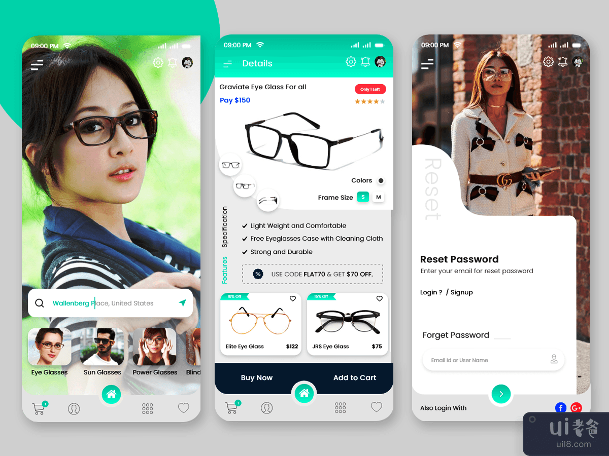 规格或眼镜在线购物商店移动应用程序(Specs or Eye Glasses Online Shopping Store Mobile App)插图3