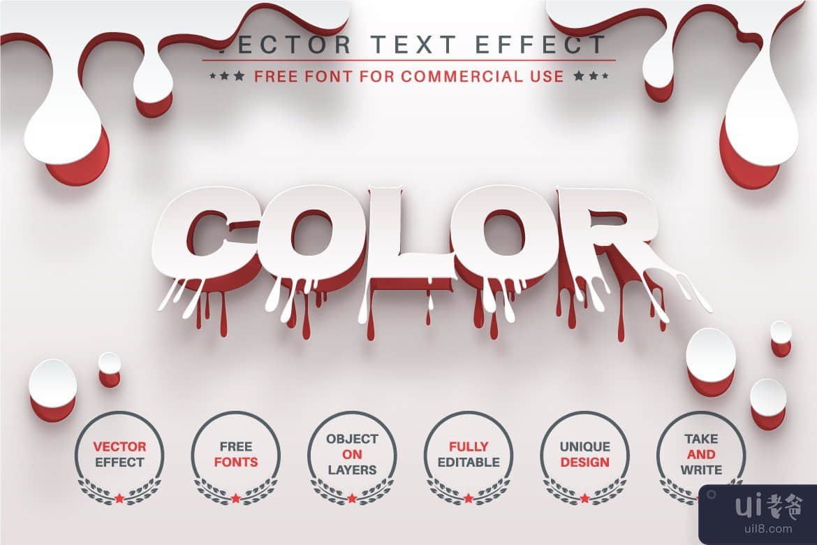 折纸血 - 可编辑的文本效果，字体样式(Origami Blood - Editable Text Effect, Font Style)插图3