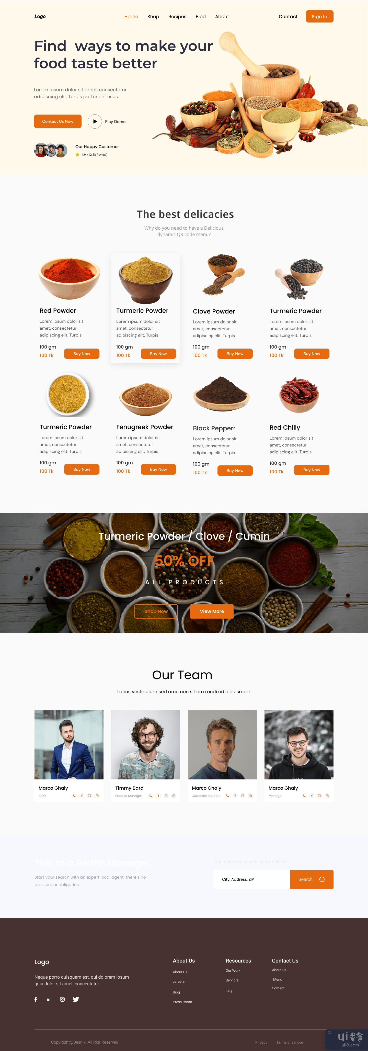 香料网站 - 概念设计(Spices Website - Concept Design)插图