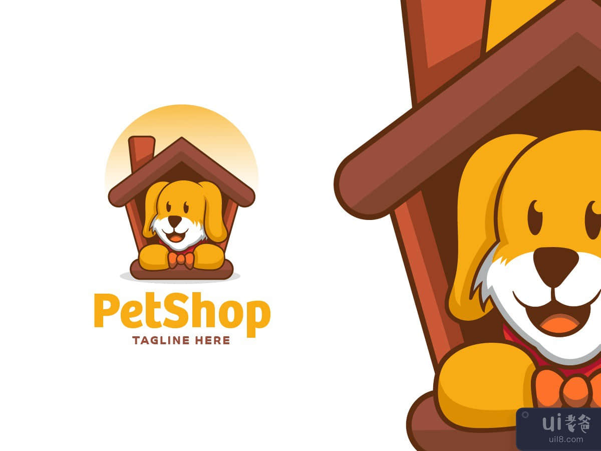 Cute Petshop Mascot Logo