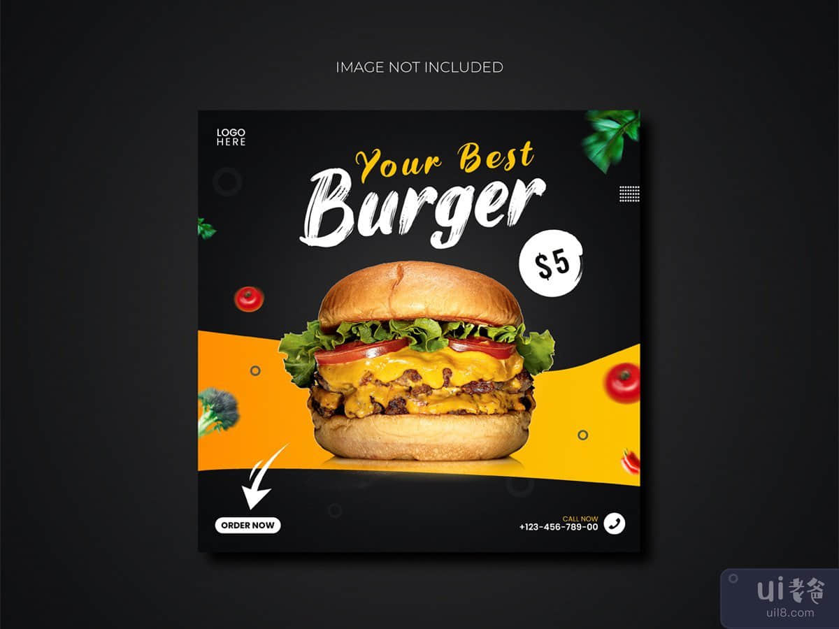 Food Social Media Promotion and Instagram Banner Post Design Template