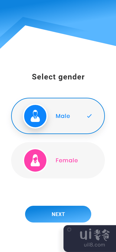 登录并选择性别应用屏幕(Sign In & Select Gender App Screen)插图