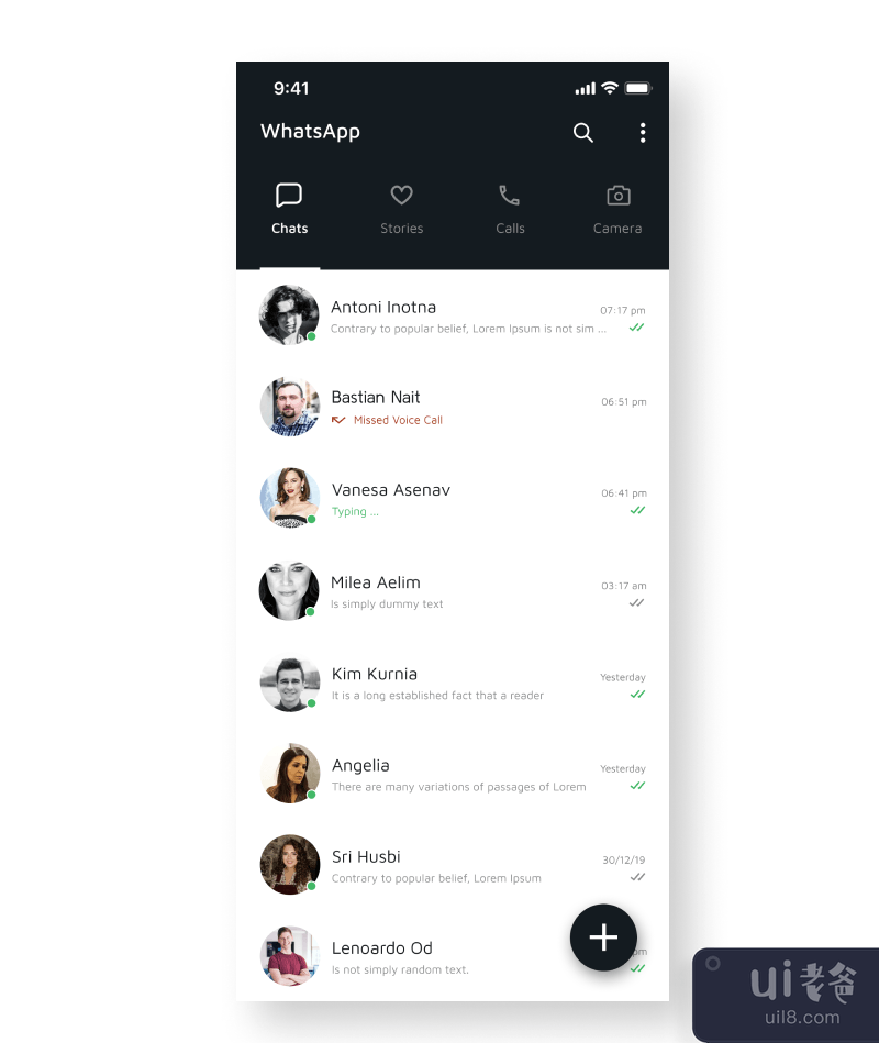 聊天应用程序 WhatsApp 重新设计概念(Chat App WhatsApp Redesign Concept)插图2