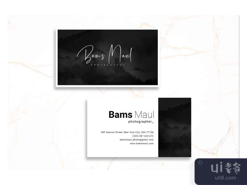 Business Card Photography Service Identity