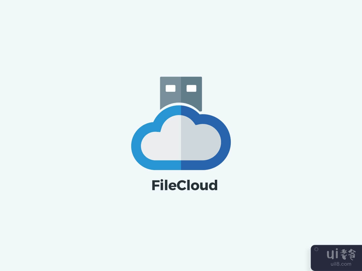 File Cloud Vector Logo Design Template