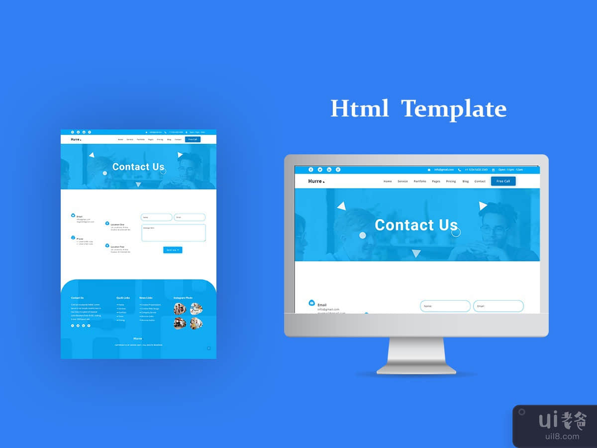 Digital Agency our contact page html template
