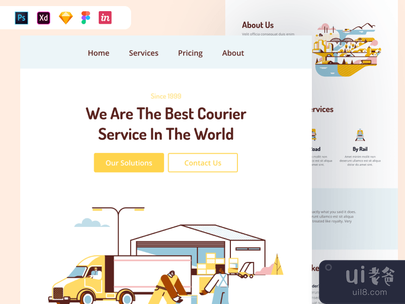 Courier Website Template