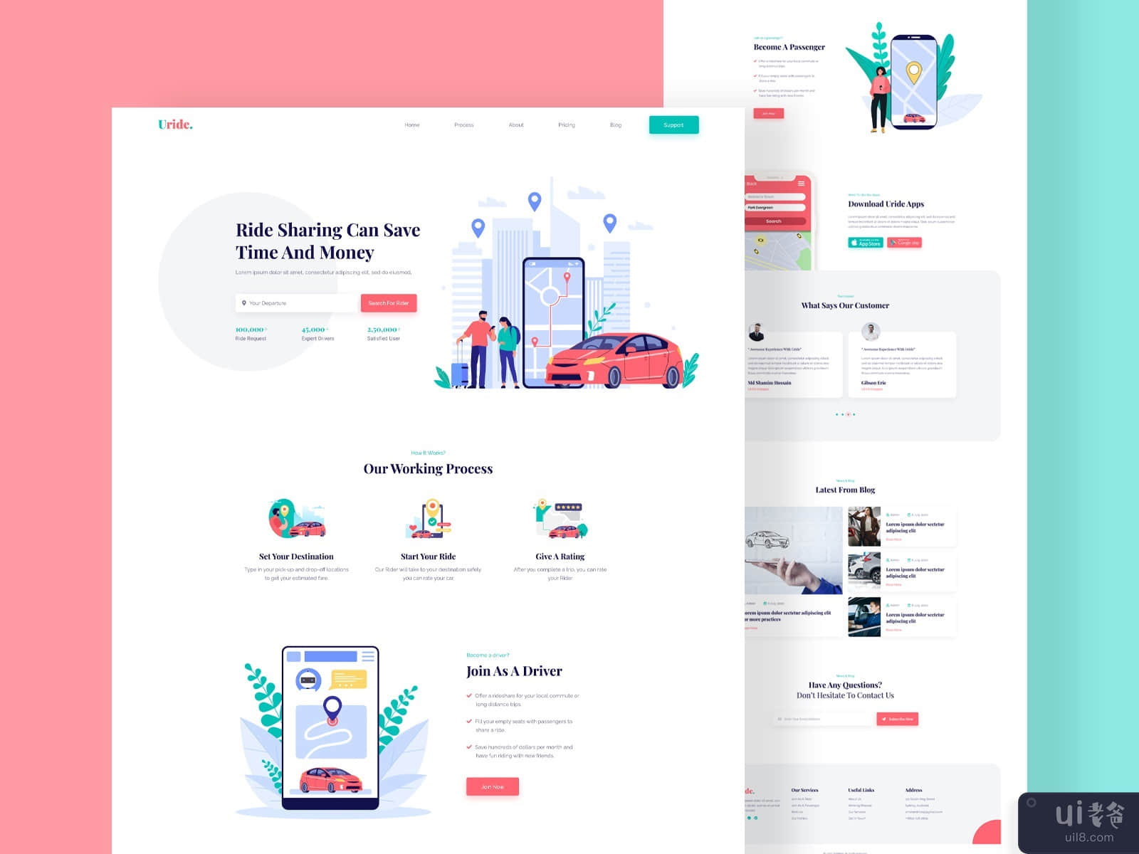 Ride Sharing Landing Page