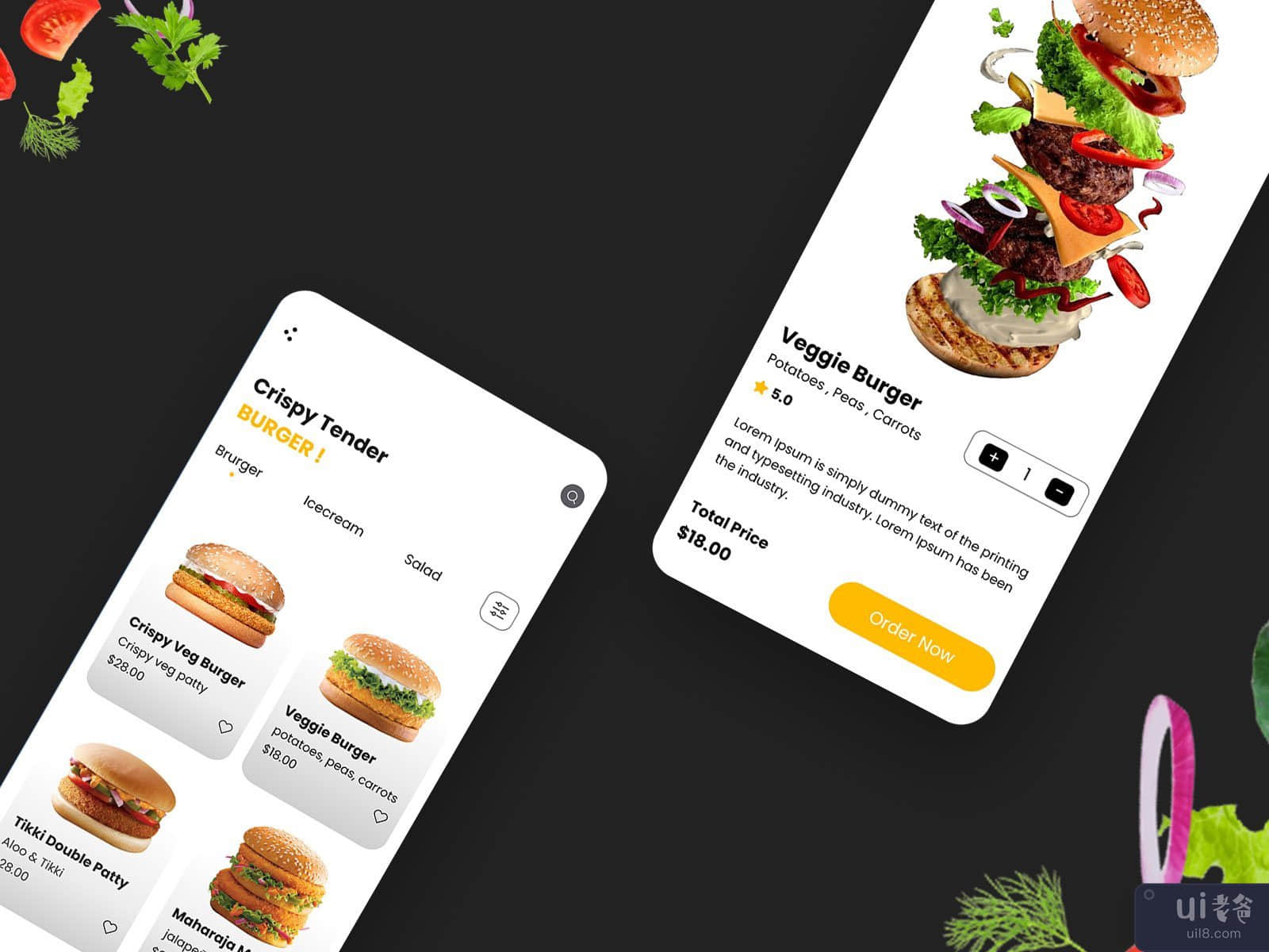 在线食品移动应用程序设计(Online Food Mobile App Design)插图1