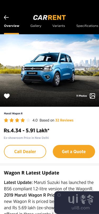 租车App UI设计(Car Rent App UI design)插图2