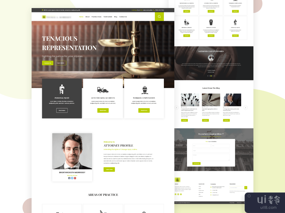 Attorney & Law Landing Page