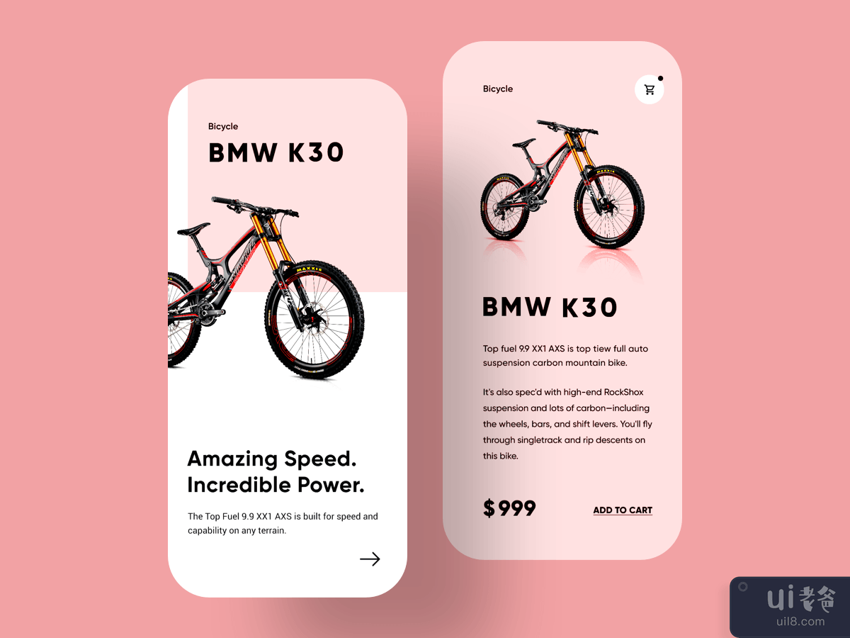 UI Design - Bicycle App UI (Concept)