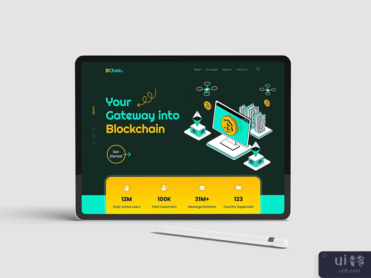 区块链和比特币挖矿网站(Blockchain and Bitcoin Mining Website)插图1